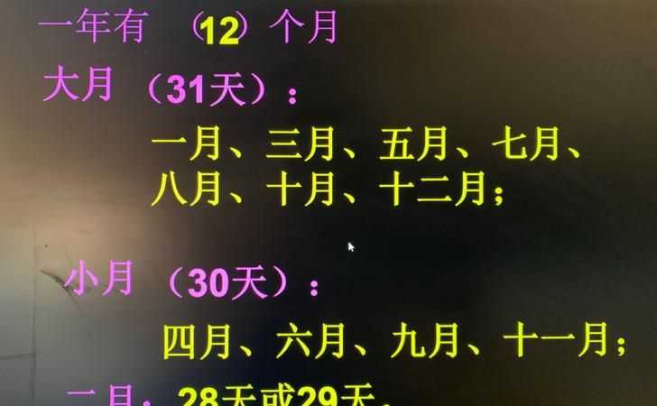 一年中有幾個(gè)大月幾個(gè)小月幾個(gè)平月