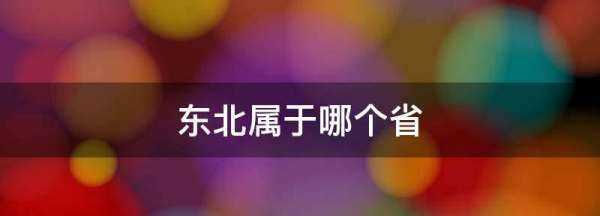 東北屬于哪個省,東北屬于哪個省圖1