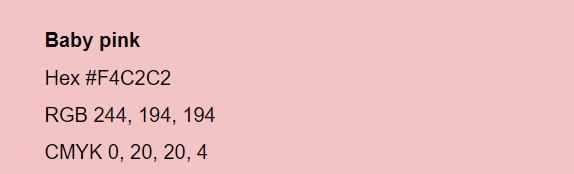 粉色分類，粉色分類及顏色示意圖？圖15