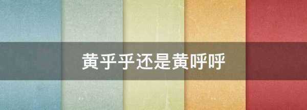 黃乎乎還是黃呼呼,黃乎乎是表示顏色的嗎圖1