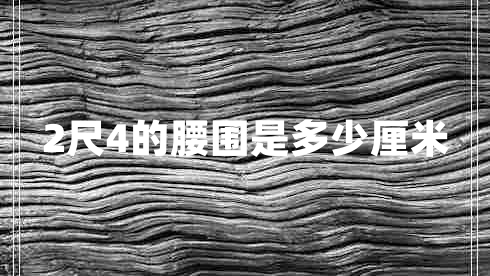2尺4的腰圍是多少厘米