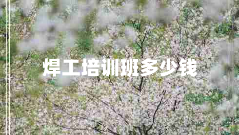 焊工培訓班多少錢