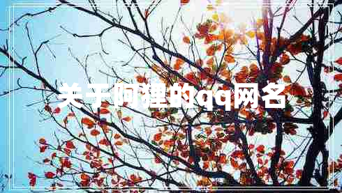 關(guān)于阿貍的qq網(wǎng)名