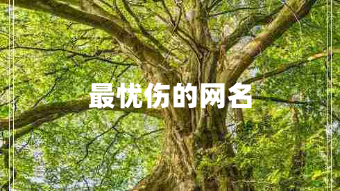 最憂傷的網(wǎng)名