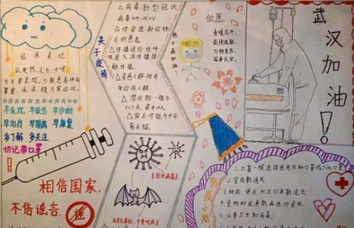 弘揚正能量攜手抗疫情手抄報三級句子