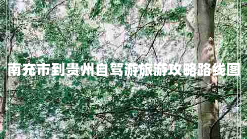 南充市到貴州自駕游旅游攻略路線圖