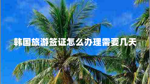韓國(guó)旅游簽證怎么辦理需要幾天