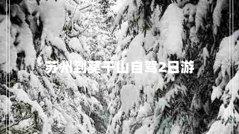 蘇州到莫干山自駕2日游