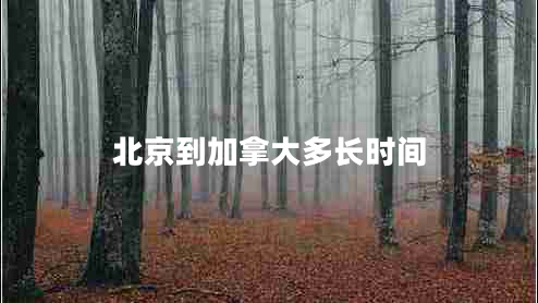 北京到加拿大多長(zhǎng)時(shí)間