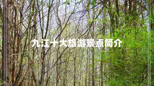 九江十大旅游景點(diǎn)簡介