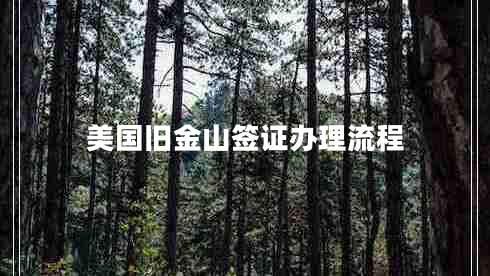 美國舊金山簽證辦理流程 美國舊金山簽證辦理流程