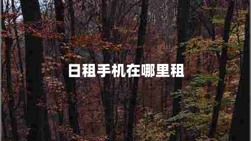 日租手機在哪里租