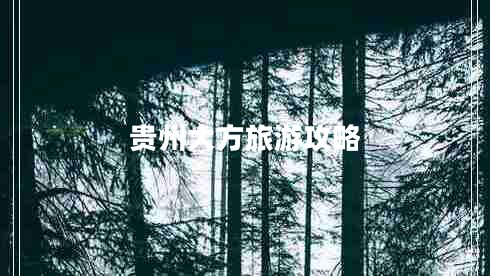 貴州大方旅游攻略 貴州大方旅游攻略