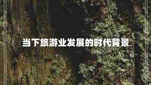 當下旅游業(yè)發(fā)展的時代背景