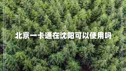 北京一卡通在沈陽可以使用嗎 北京一卡通在沈陽可以使用嗎