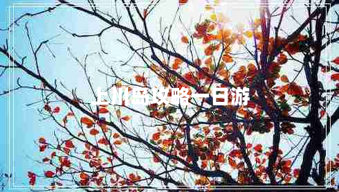 上川島攻略一日游