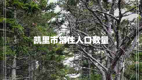 凱里市常住人口數(shù)量 凱里市常住人口數(shù)量