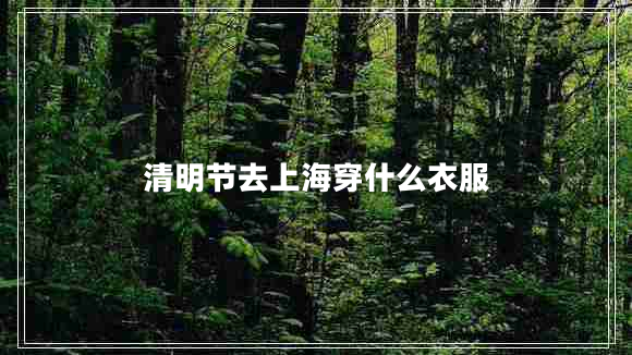 清明節(jié)去上海穿什么衣服