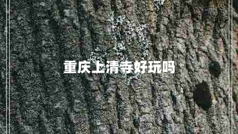 重慶上清寺好玩嗎