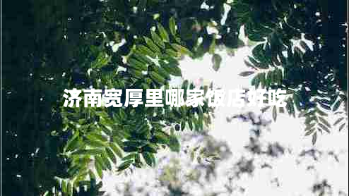 濟南寬厚里哪家飯店好吃 濟南寬厚里哪家飯店好吃