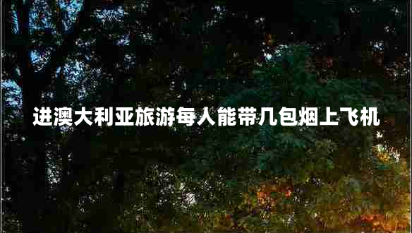 進澳大利亞旅游每人能帶幾包煙上飛機