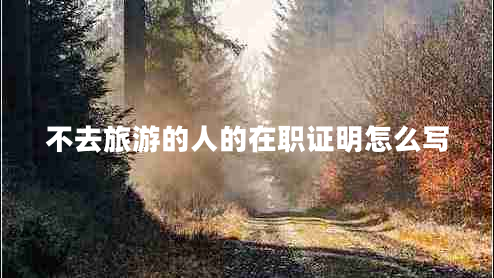 不去旅游的人的在職證明怎么寫 不去旅游的人的在職證明怎么寫