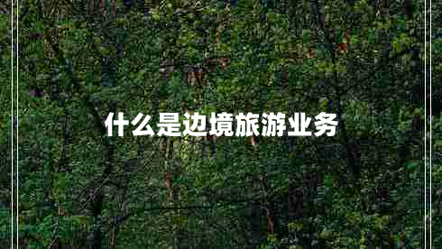 什么是邊境旅游業(yè)務 什么是邊境旅游業(yè)務