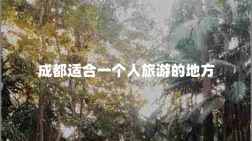 成都適合一個(gè)人旅游的地方 成都適合一個(gè)人旅游的地方