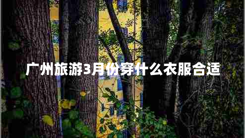 廣州旅游3月份穿什么衣服合適