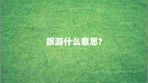 旅游什么意思?