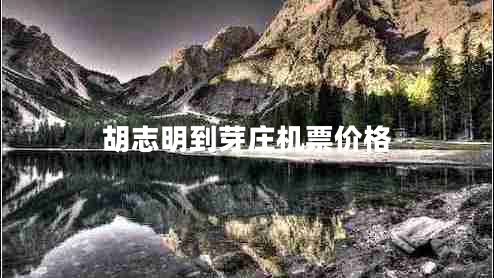 胡志明到芽莊機票價格