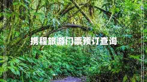 攜程旅游門(mén)票預(yù)訂查詢
