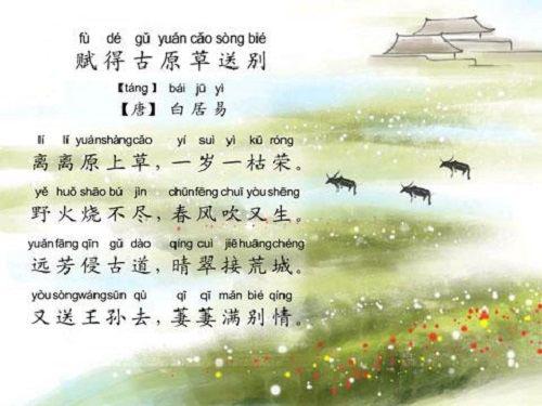 詩句中含有草的古詩