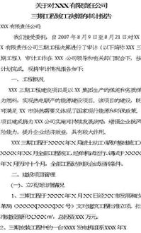 工程決算審計報告范文(離職審計報告)