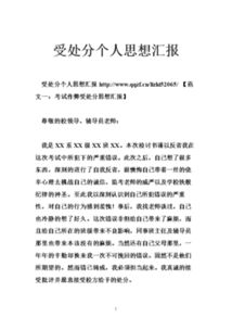 處分思想報(bào)告范文()