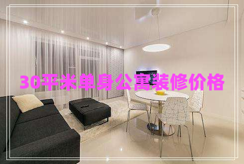 30平米單身公寓裝修價格
