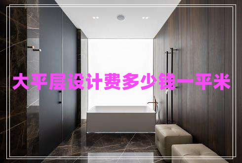 大平層設(shè)計(jì)費(fèi)多少錢(qián)一平米