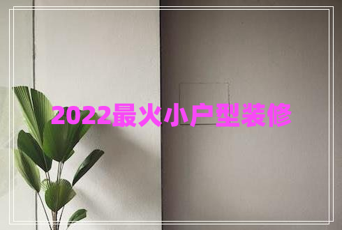 2022最火小戶型裝修