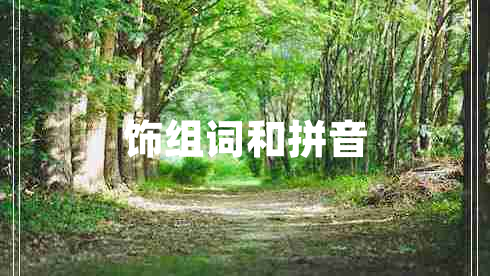 飾組詞和拼音 飾組詞和拼音