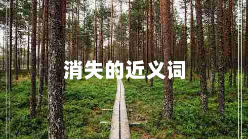 消失的近義詞