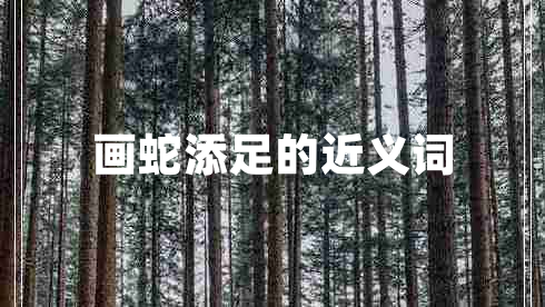 畫蛇添足的近義詞