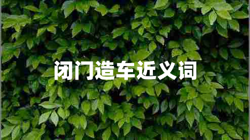 閉門造車近義詞