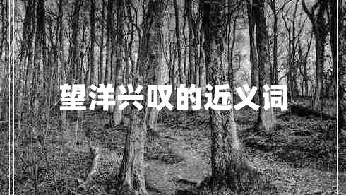 望洋興嘆的近義詞