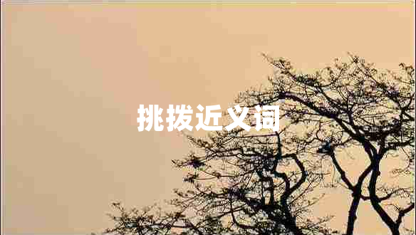 挑撥近義詞