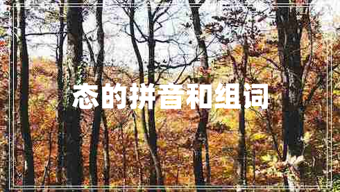 態(tài)的拼音和組詞