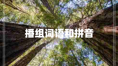 播組詞語和拼音