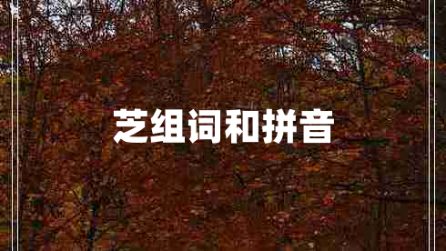 芝組詞和拼音