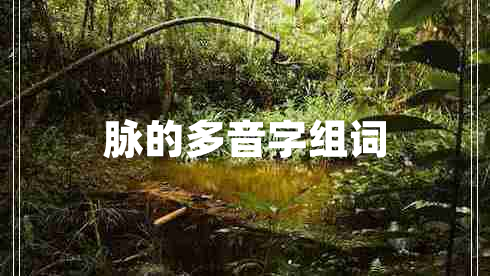 脈的多音字組詞 脈的多音字組詞