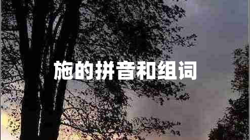 施的拼音和組詞 施的拼音和組詞