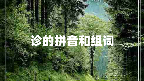 診的拼音和組詞 診的拼音和組詞